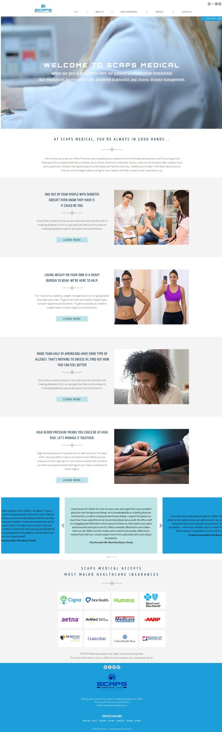 Scaps Medical Website